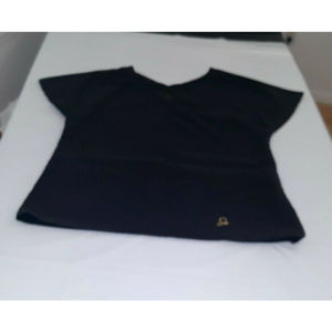Joanne Female Small Scrub Set Top and Bottom Black Good Condition